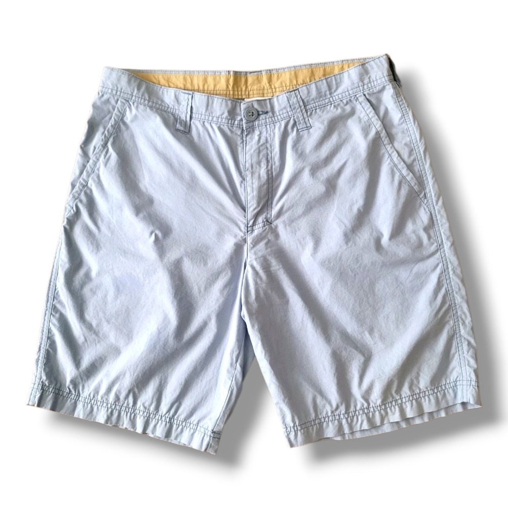 Columbia Sportswear Men's Washed Out Chino Shorts Light Blue 34W 10" Inseam